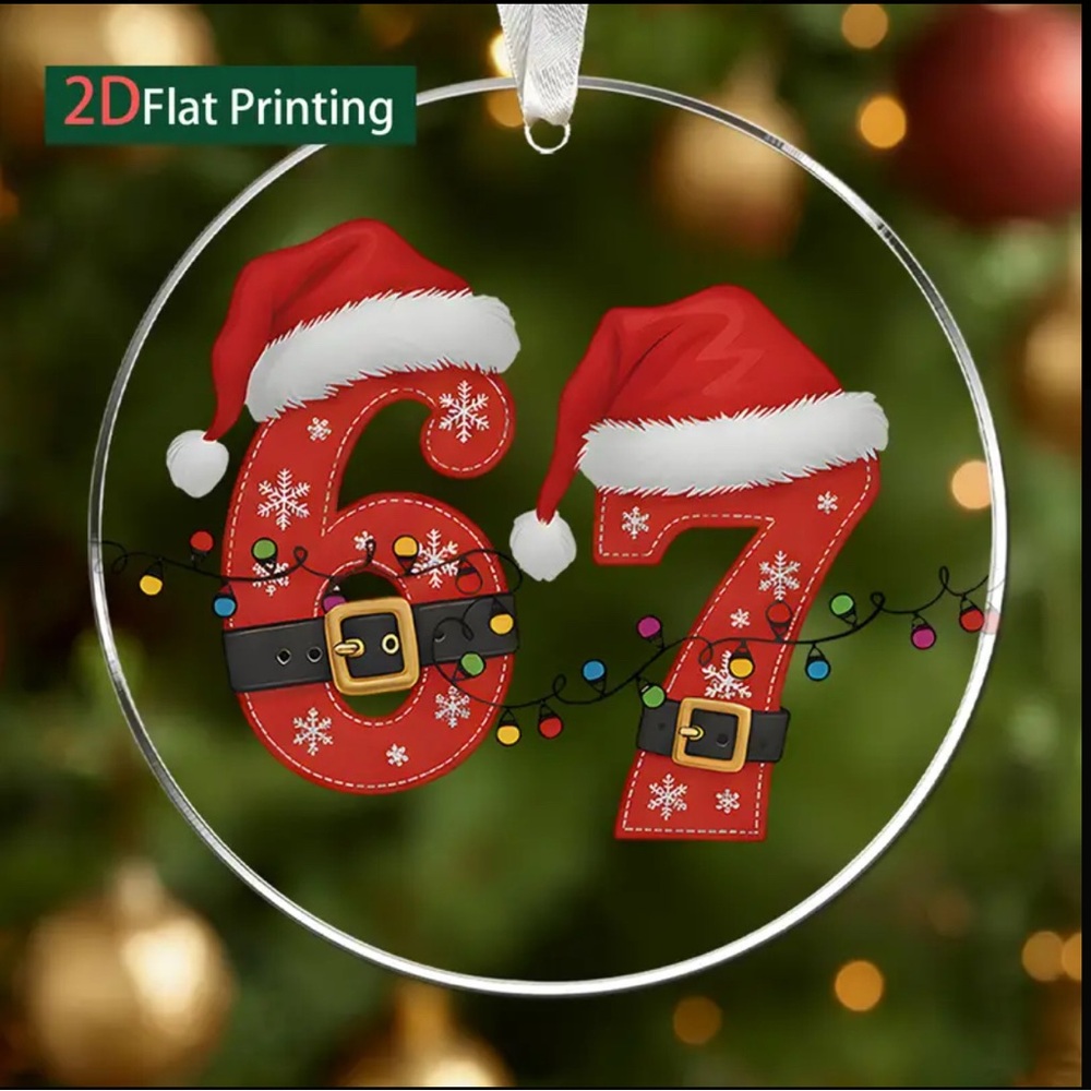 “6’7” Santa Hat Acrylic Ornament